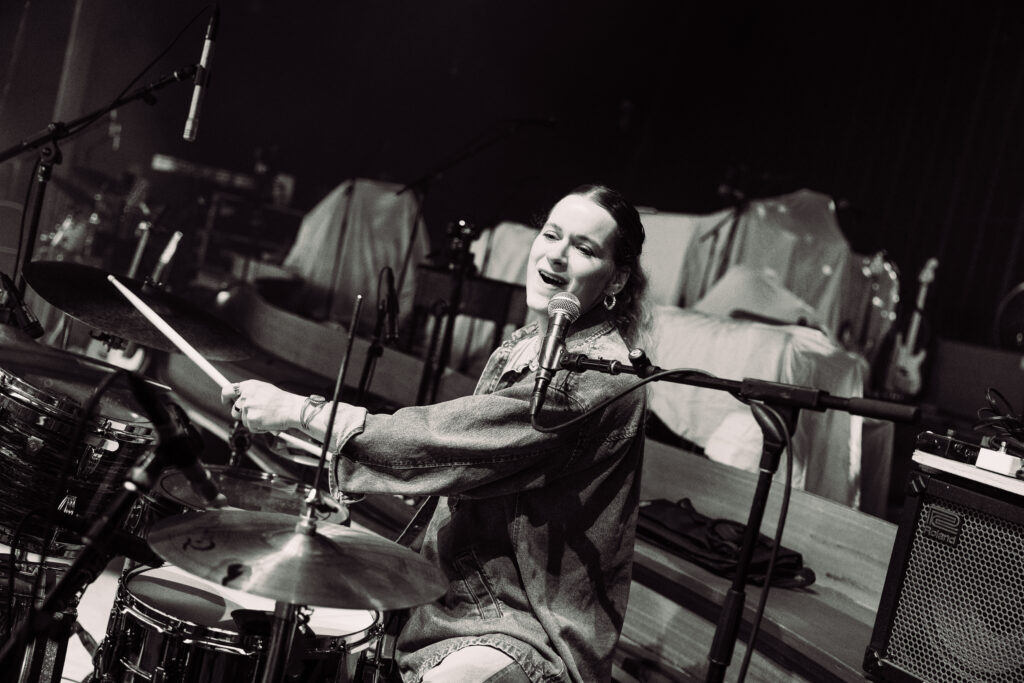 dani markham on drums of scott t smith & the hurricanes